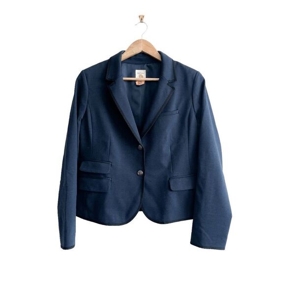 The Academy Blazer Womens Blazer Jacket Career Formal Navy Blue Size 12 - Picture 1 of 7